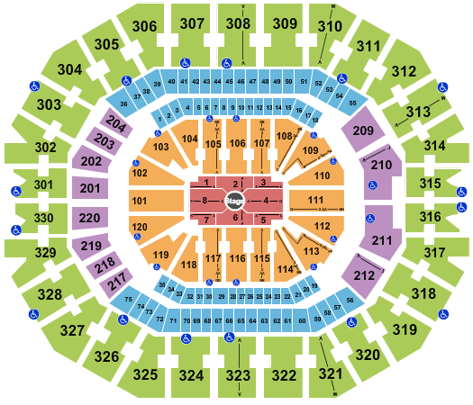 KFC Yum! Center Nate Bargatze Seating Chart